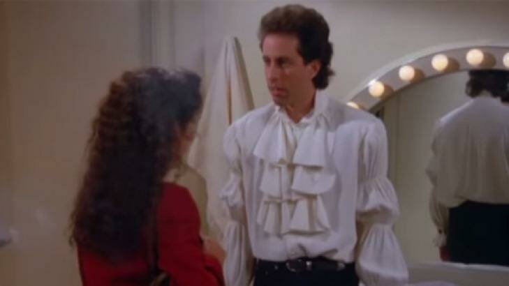 Unfortunately Seinfeld's puffy pirate shirt does not feature in his new campaign shots for Rag & Bone. Photo: YouTube