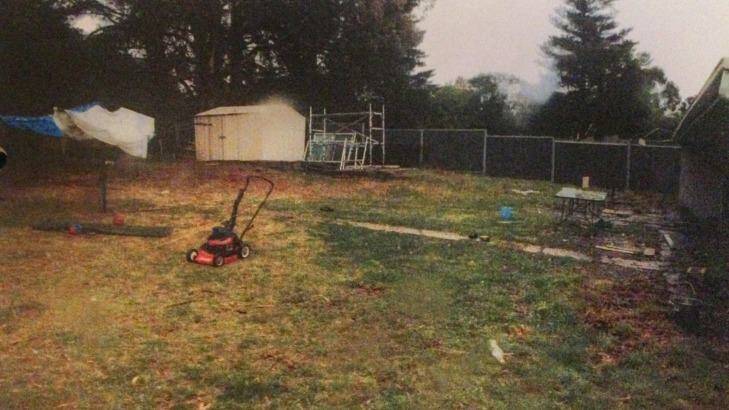 The garden shed where a young boy was held. Photo: Supplied