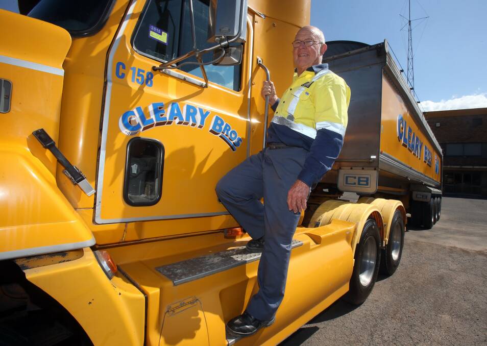 Brian Stewart recently celebrated 50 years as a driver for Cleary Bros. Picture: ROBERT PEET