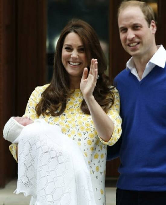 Kate Middleton and Prince William present their new daughter.