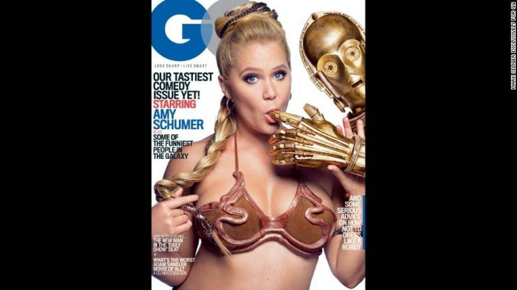 Amy Schumer's sexy photo shoot for GQ magazine has outraged Star Wars fans.