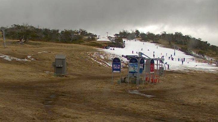 Smiggin Holes, shown on Wednesday, could do with a dusting. Photo: Perisher.com.au