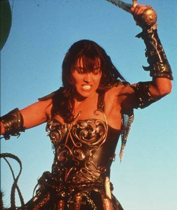 Still got it: Lucy Lawless in her iconic role as Xena Warrior Princess.