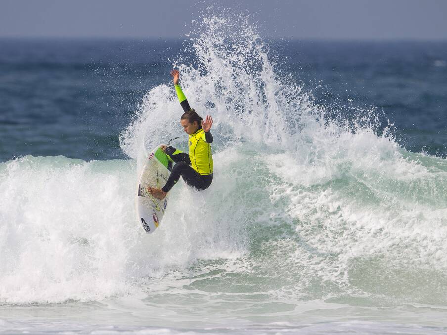 Gerroa's Sally Fitzgibbons was knocked out in the quarter-finals of the Roxy Pro title in Hossegor, France, by fellow South Coast surfer Tyler Wright, costing Fitzgibbons the chance to defend her title. Picture: ASP/STOLTZ