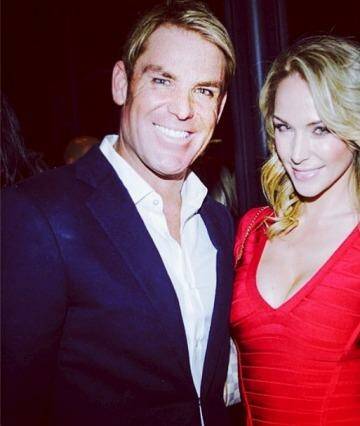 Happier times: Shane Warne and Emily Scott. Photo: Supplied