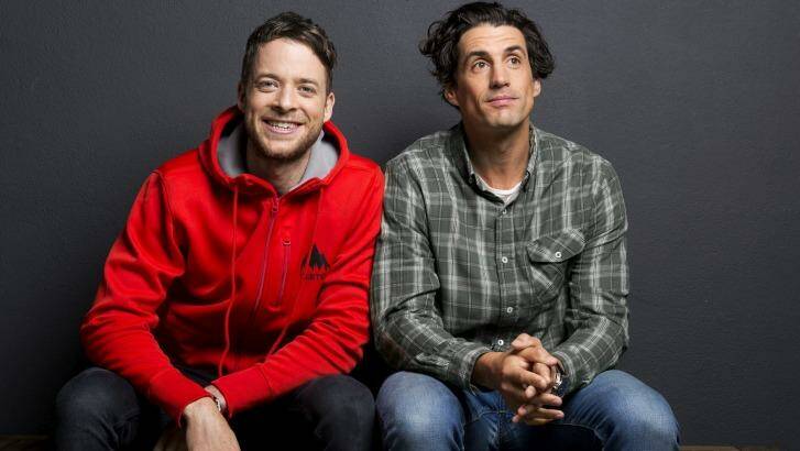 Melbourne audiences are especially loyal to hometown boys Hamish Blake, left, and Andy Lee. The pair host Melbourne's top-rating FM drive show on Fox. Photo: Supplied