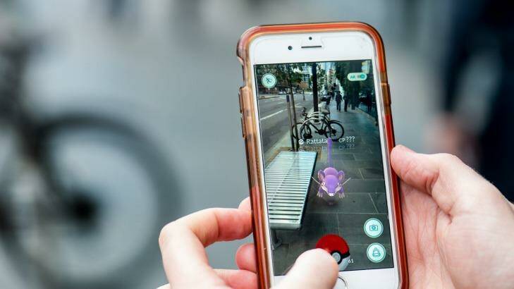 Pokemon Go,  augmented-reality app. Photo: Penny Stephens