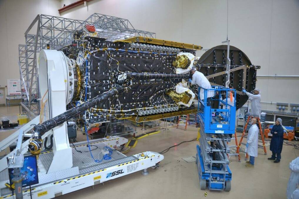 Another view of the NBN satellite being built. Photo: Supplied