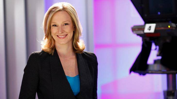 Back in the hot seat: Leigh Sales returned to the <i>7.30</i> chair on Monday after a six-month maternity leave break.