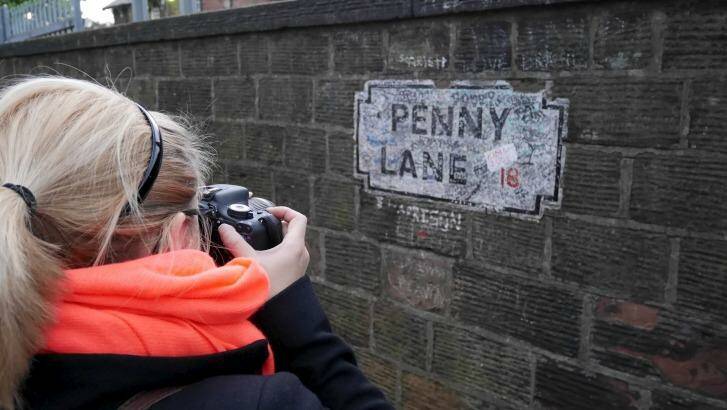 Penny Lane: A popular tourist haunt. Photo: Nick Miller