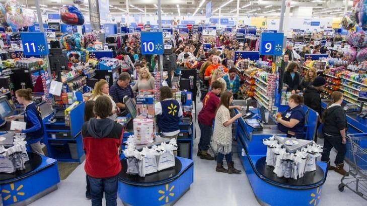 A Walmart in Bentonville, Arkansas. The retailer is halting sales of assault rifles.  Photo: Gunnar Rathbun/Invision for Walmart, via Associated Press