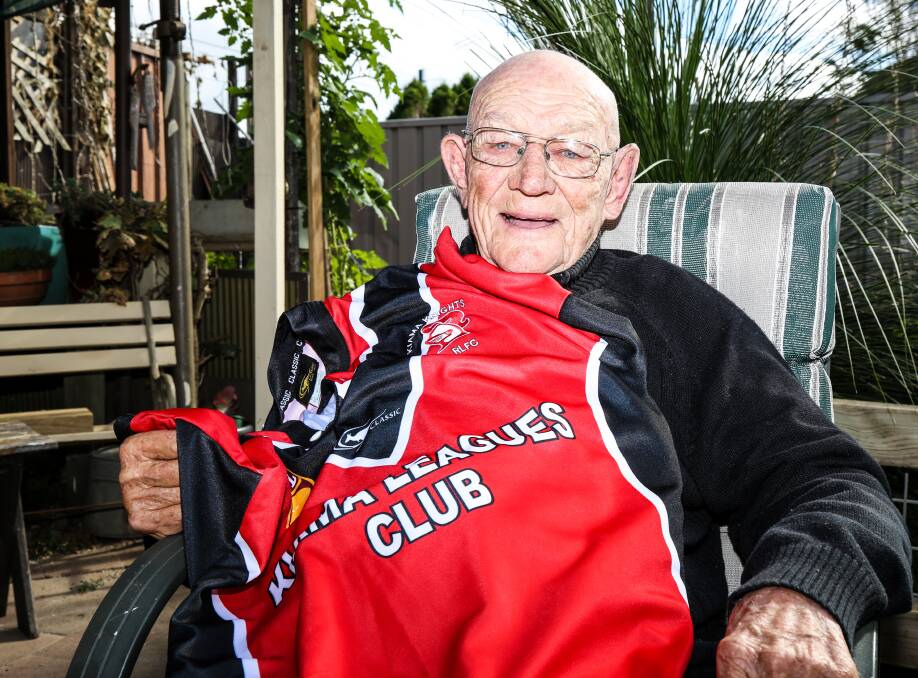 Kiama's oldest surviving player, 96-year-old Arthur Hall, will be one of the special guests at the Knights' centenary celebrations this weekend. Picture: GEORGIA MATTS