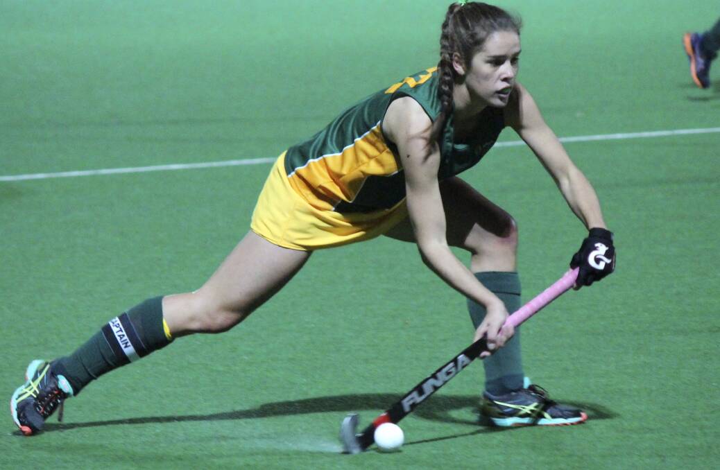 Grace Stewart in action during the Tests against South Africa where she captained Australia to a 3-0 series win. Picture: BOB STEWARTphoto.JPG