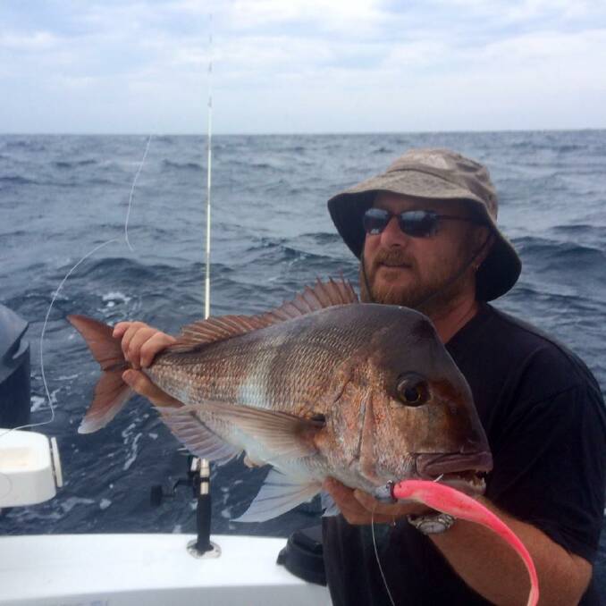 EDITOR CATCH: Narooma News editor Stan Gorton got this great snapper at Montague Island last week on a Gulp Jerkshad soft plastic in Pink Shine! (5/3/14)