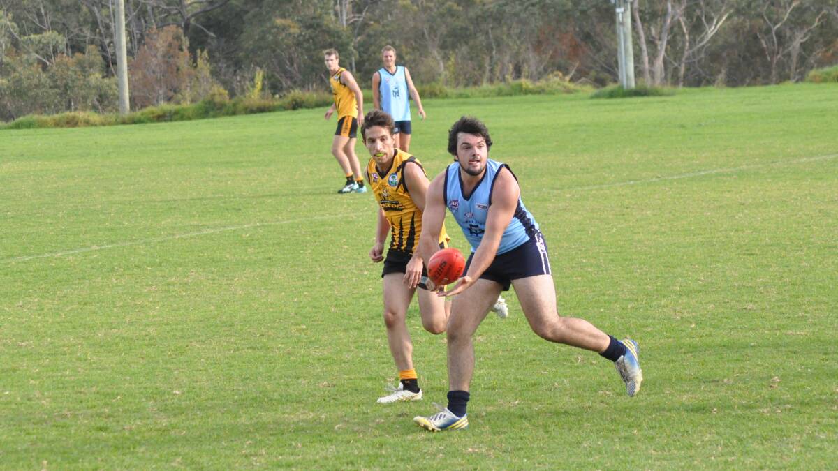 A MAJOR: Adam Weller was one of the Nowra goal kickers against Shellharbour. Photo LEA HAWKINS 