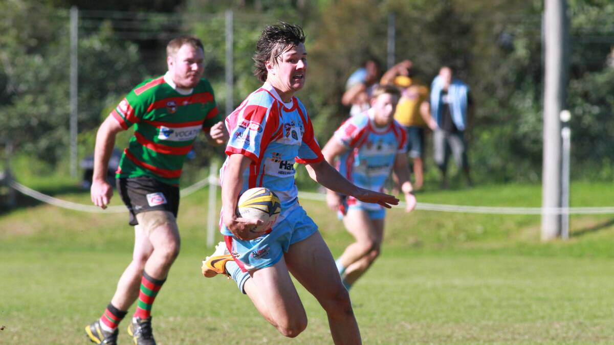 BIG GAMES: Bulldogs Reserve Grade  half back Jade Tooth scores for the Bulldogs. 