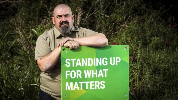 Greens candidate Scott Jordan says campaign material outside his home was torn down and his daughter threatened. Photo: Cordell Richardson