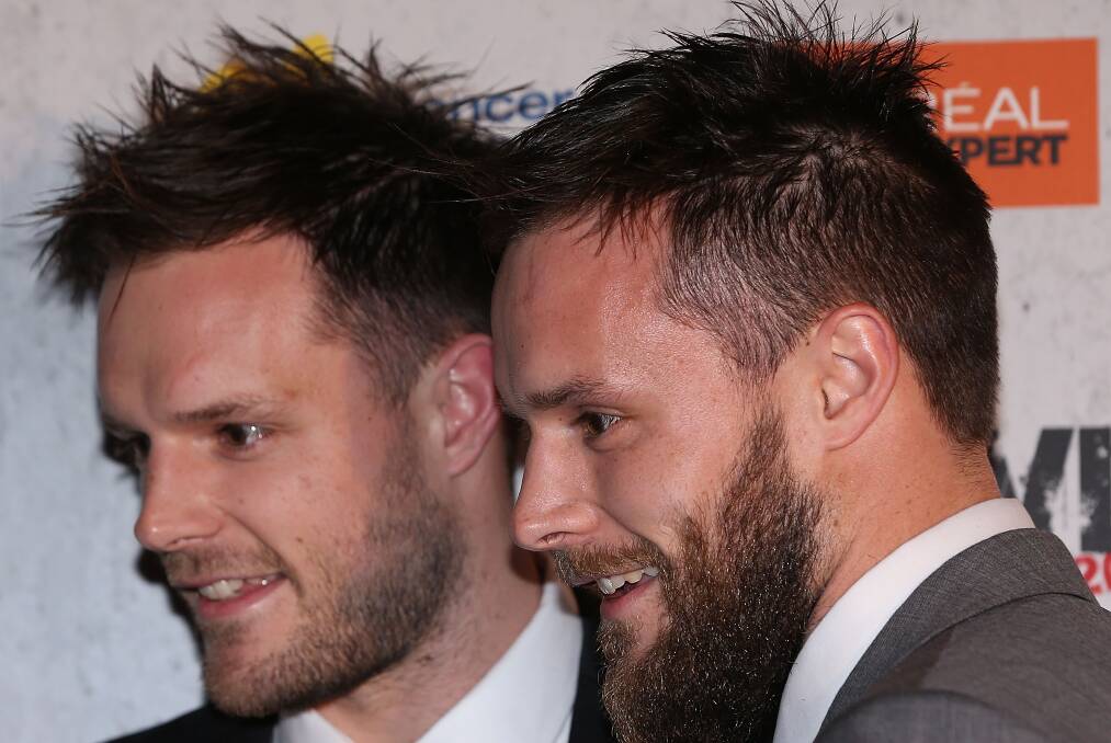 Sue's sons Nathan, left, and Mitchell Brown have both had successful AFL careers.Getty images.