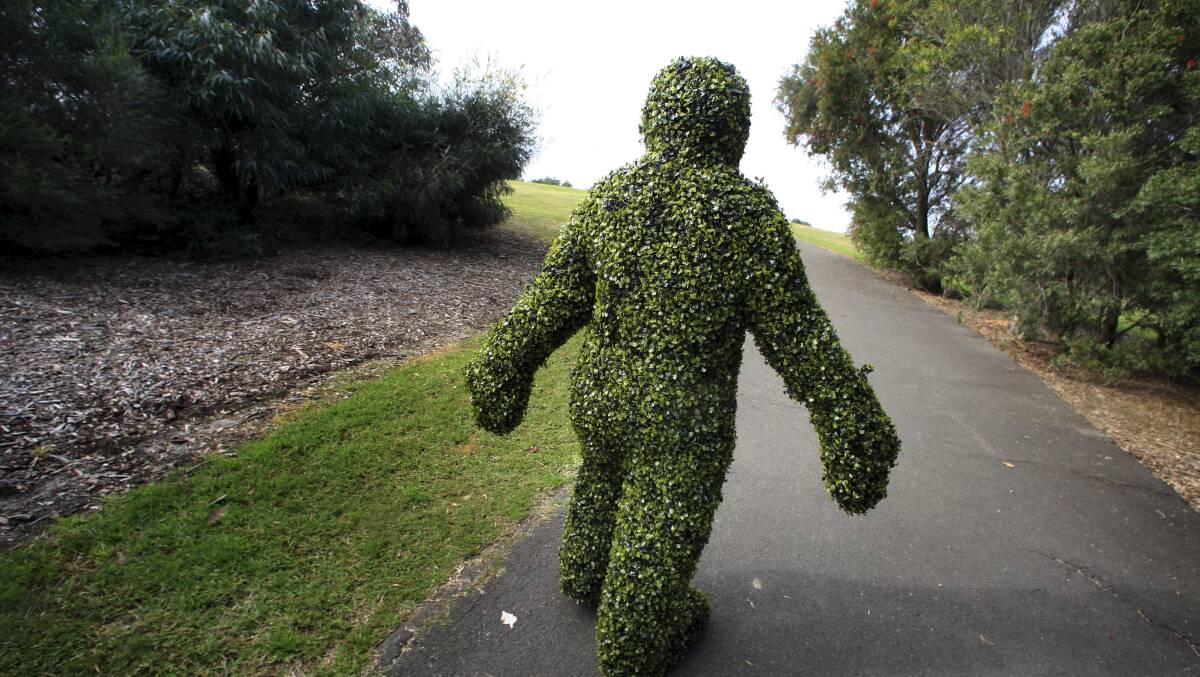 A 'living tree' takes a walk in Sydney Park, St Peter's as part of National Tree Day last year. Picture: JAMES ALCOCK