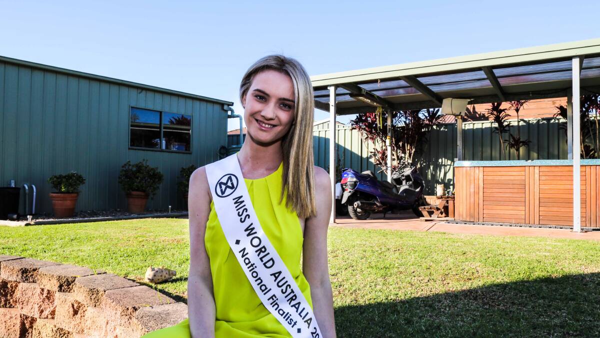 Albion Park resident Natalie Meeuwissen has made it into the second round of finalists for the Miss World Pageant. Picture: GEORGIA MATTS