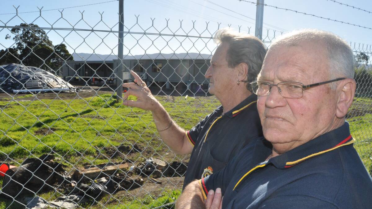 Warilla RSL Sub-Branch vice president Don Briggs and president Kim Kearney are worried the Shellharbour City 338 Cadets won't have a facility to operate from. Picture Eliza Winkler