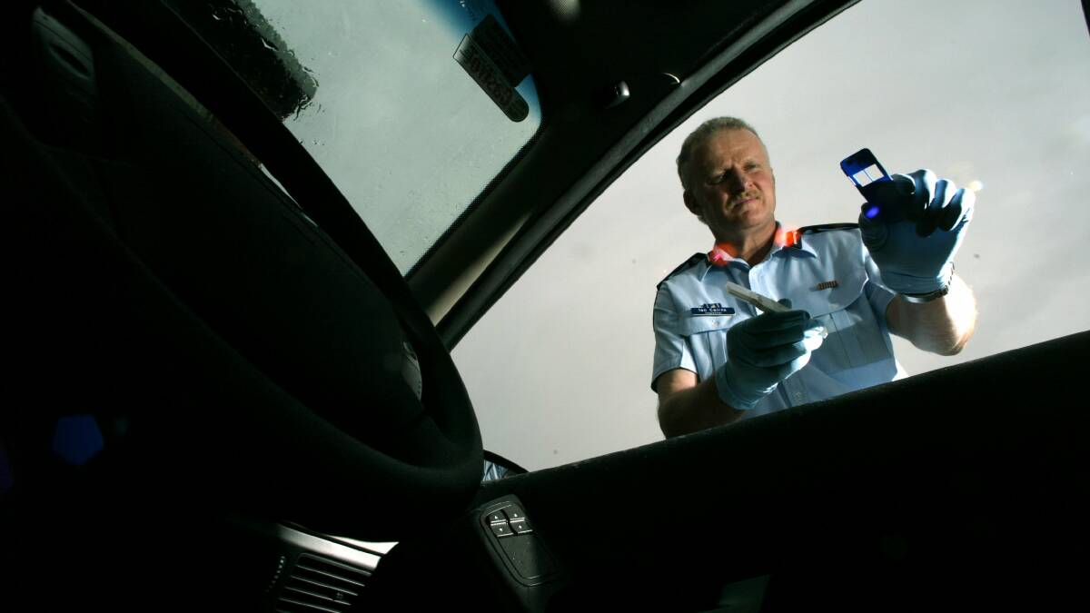 Police traffic alcohol section, inspector Ian Cairns in their new drug testing van which will go into operation in 2004. Picture by JOE ARMAO SPECIAL DRUGTEST