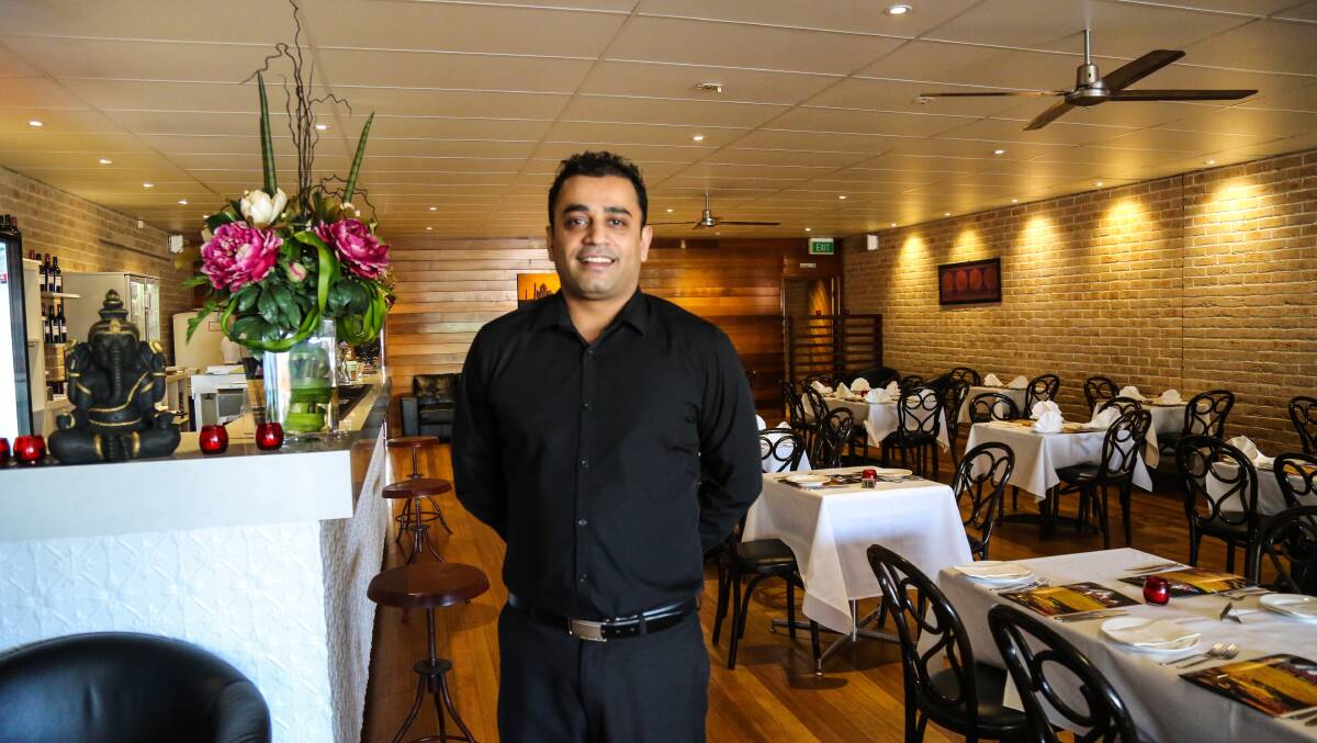 Owner , owner of Suashan Indian Restaurant on Addison Street in Shellharbour said local businesses can find it difficult to get specialised chefs into the area.  Picture: GEORGIA MATTS