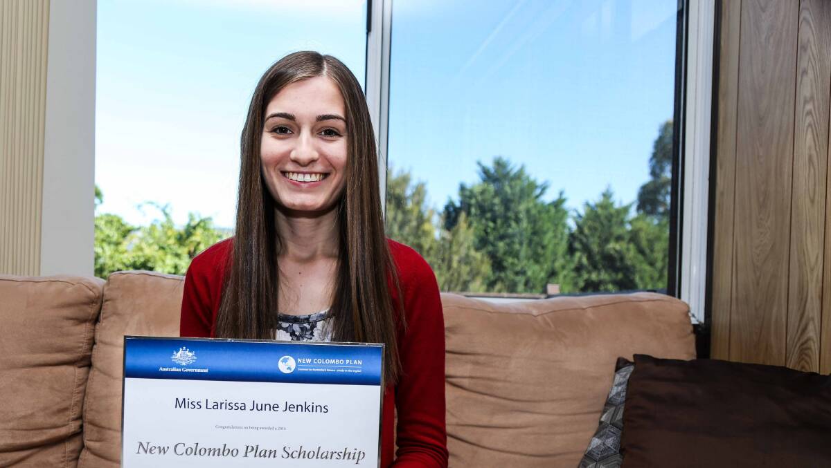 Albion Park resident Larissa Jenkins has been awarded The New Colombo Plan Scholarship. Picture: GEORGIA MATTS