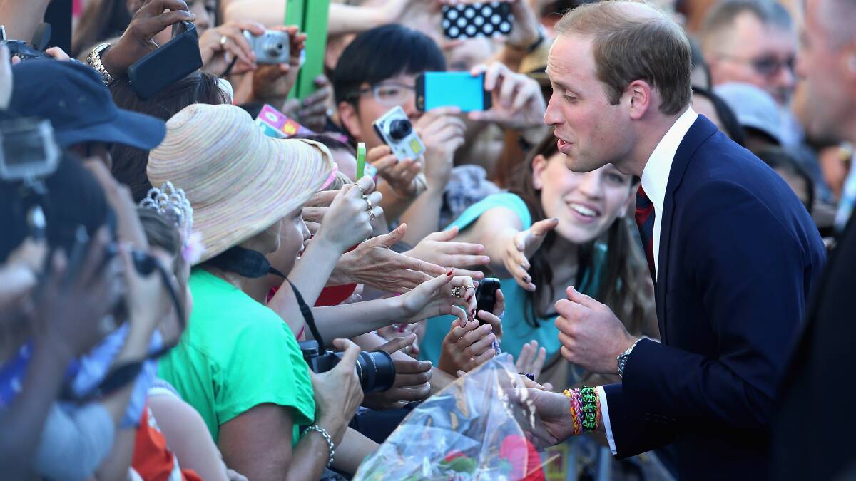 Prince William, Duke of Cambridge during a walkabout on on the South Bank.  (Photo by Chris Jackson/Getty Images)