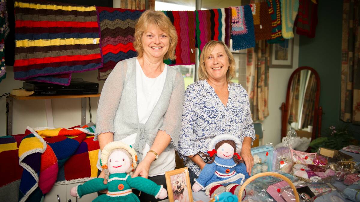 Kathy King and Nell Dark manning one of the stalls. Picture: ALBEY BOND