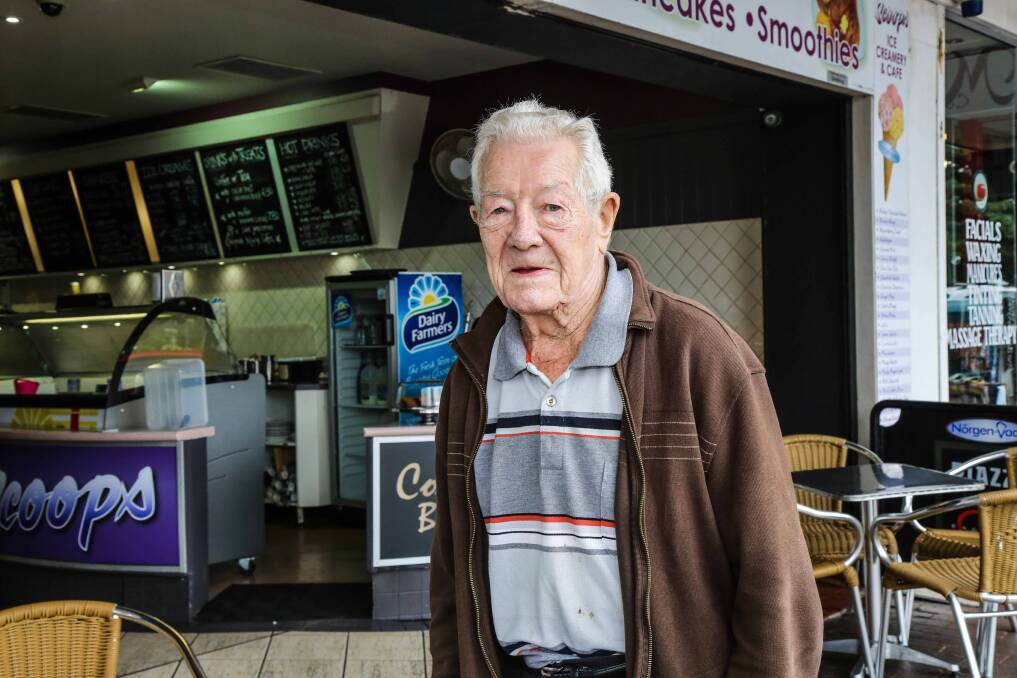 Ray Hall outside Scoops in Terralong Street where his father bought a butcher shop 82 years ago. Picture: GEORGIA MATTS