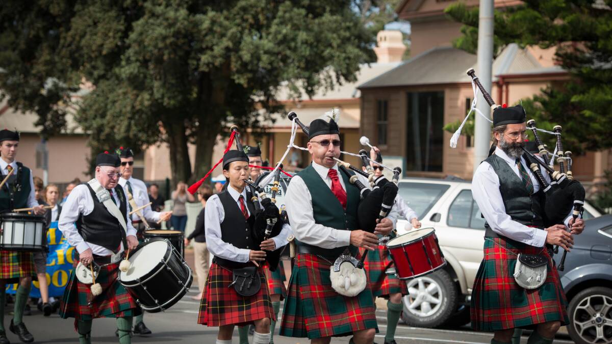 A combination of community groups, schools and services joined together for the Anzac Day March, watched by thousands along Manning and Terralong Streets.