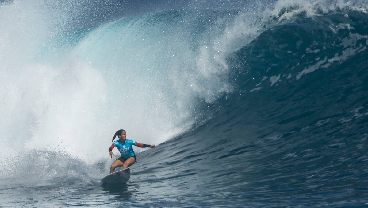 Sally Fitzgibbons in action during the final of the inaugural Fiji Women's Pro. Picture: ASP/Robertson