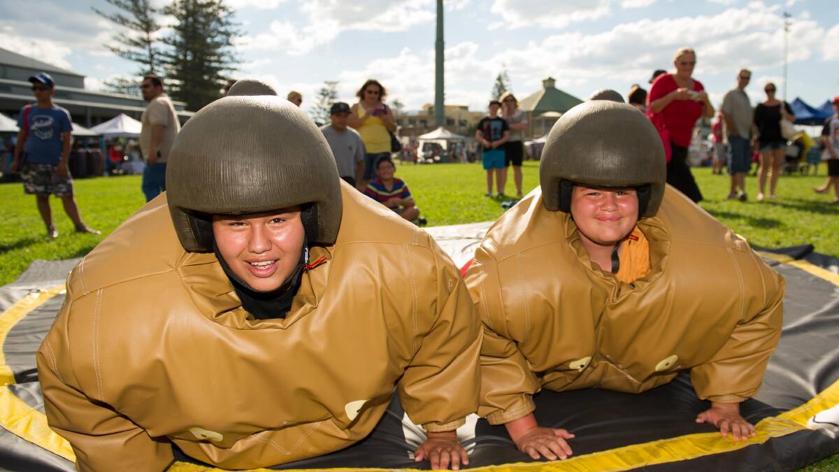 Photo of Lachlan and Callum Guevara in Sumo action.