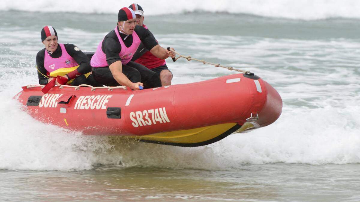 The Kiama Downs crew in action during the recent IRB premiership. They were able to back that up with a first placing at the NSW titles last weekend. Photo: DARRYL BULLOCK