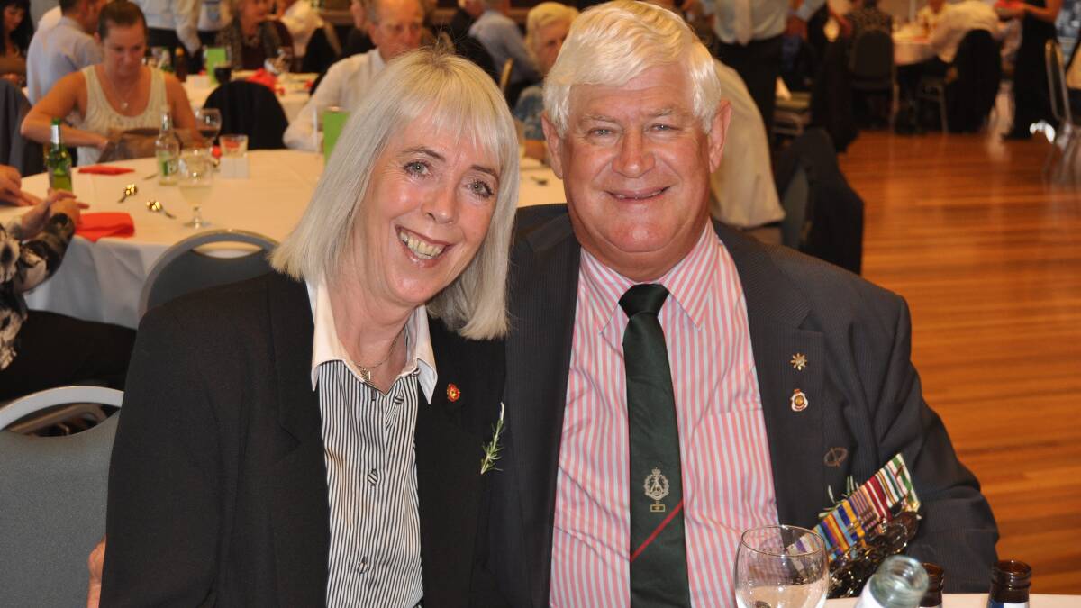 Margot and Lt Colonel Gary McKat Ret. MC at the Anzac Day Luncheon.
