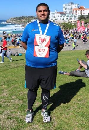 John Leha, who ran the 2015 City2Surf as part of the Indigenous Marathon Foundation. Photo: Supplied.
