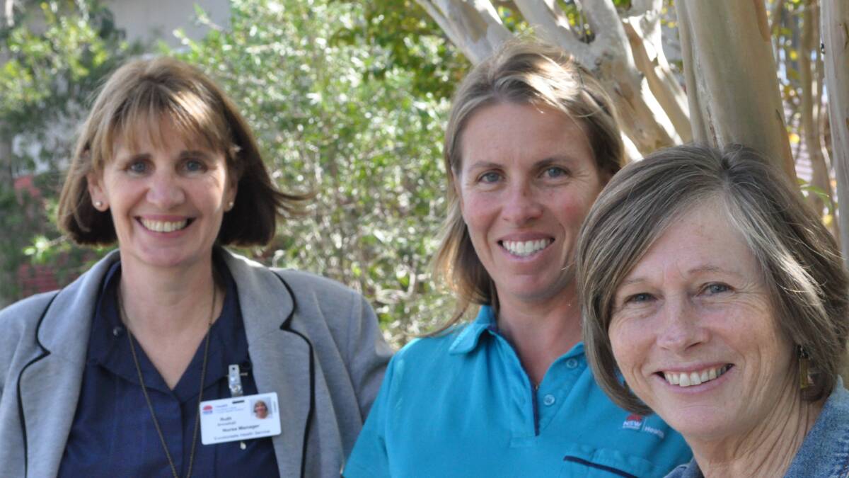 EUROBODALLA: Nurses involved in palliative care have welcomed an agreement with paramedics which will help patients who wish to remain at home. Eurobodalla community nursing manager Ruth Snowball (left) is pictured with occupational therapy leader Lisa Reade and palliative clinical nurse specialist Lesley Holbourn.
 