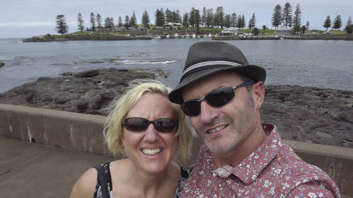 Phillip Overton with wife Denise at Kiama Harbour.
