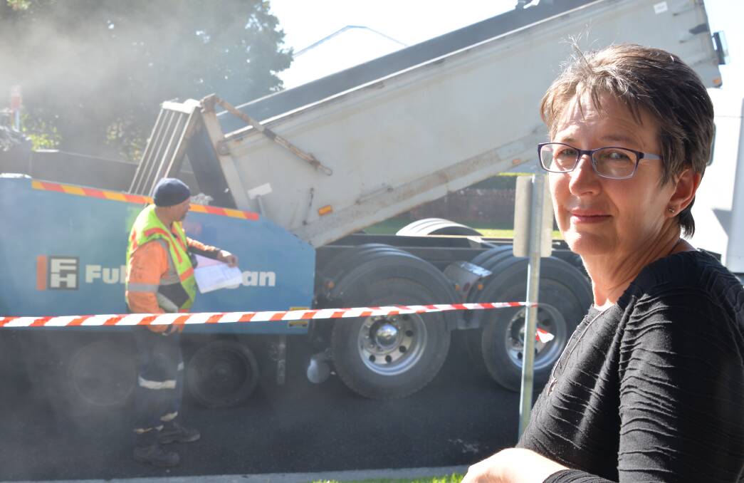 ENOUGH: Barbara Chambers from Just Delicious Cafe/Deli would like to see council offer compensation for businesses which lost trade over the duration of road works in Albert Street, Berry. 