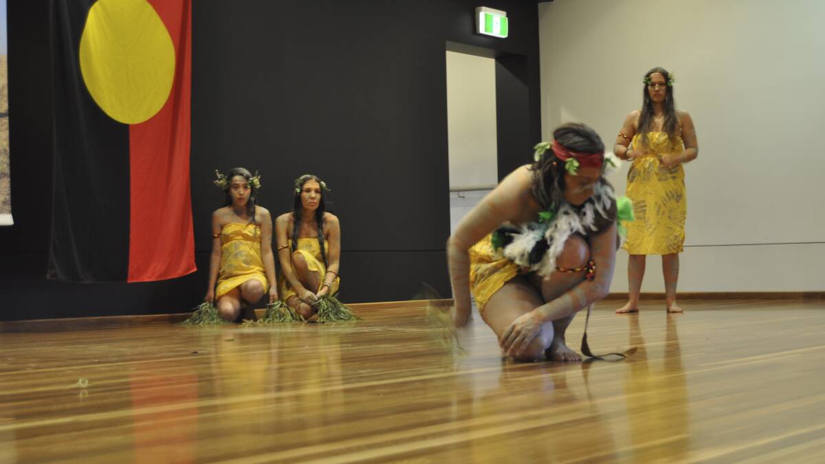 The Now Now Dancers perform traditional Aboriginal dances at Kiama Municipal Council's Sorry Day Ceremony.