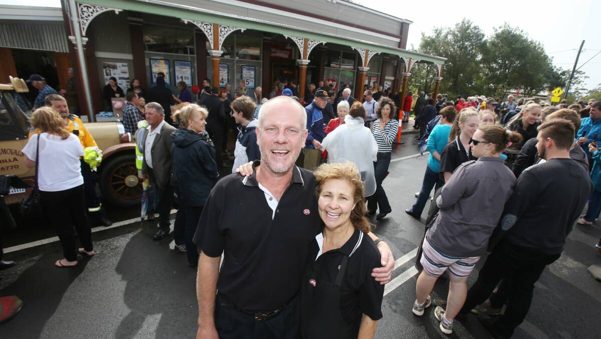 IGA owners Trevor Fredericks and Carmel Goldsmith at the store re-opening.