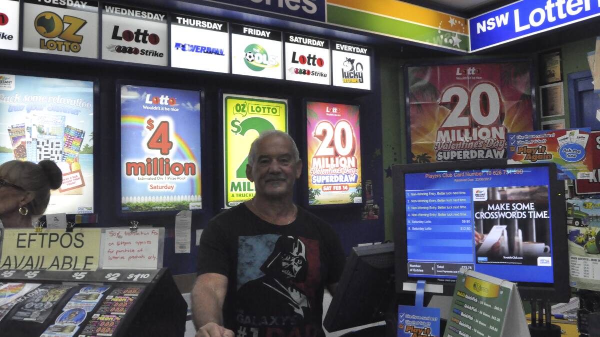 John Ledda’s Grove Gifts & Cards has kept its luck streak alive with a customer pocketing a cool $10 million this week. Picture: PHIL McCARROLL 