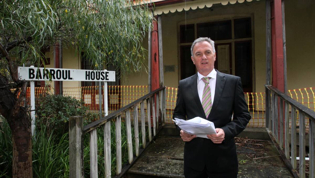 Under the proposal, all hospital buildings will be  demolished except for the heritage-listed Barroul House. Pictured is Kiama Council general manager Michael Forsyth