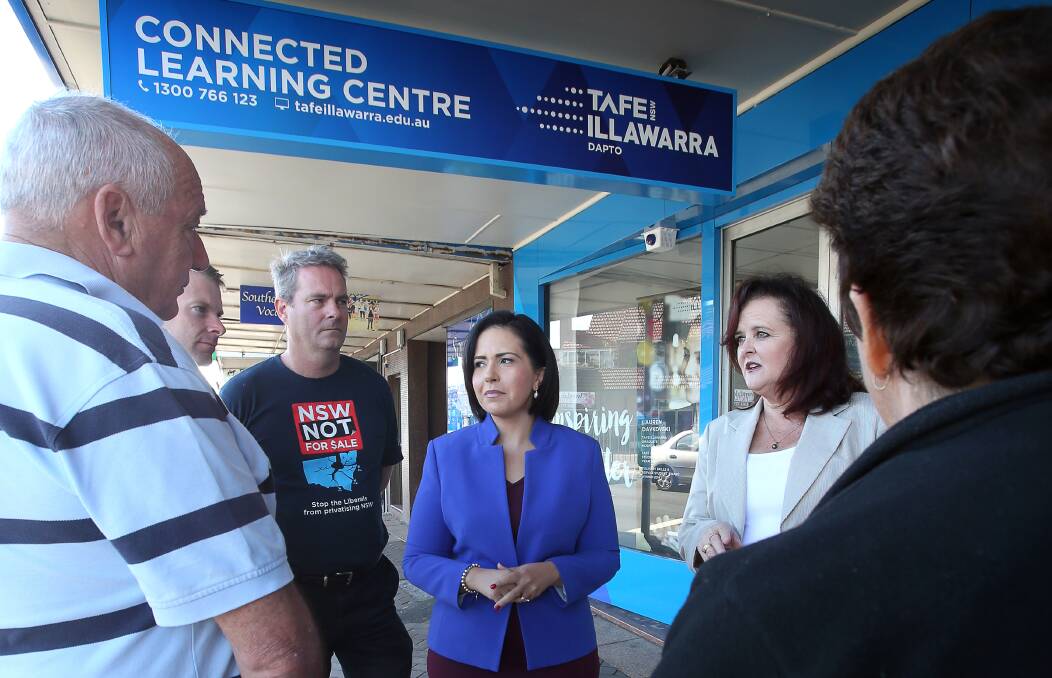 Labor's skills spokeswoman Prue Car at the Dapto Connected Learning Centre in April. The centre replaced the defunct Dapto TAFE campus. Picture: Sylvia Liber