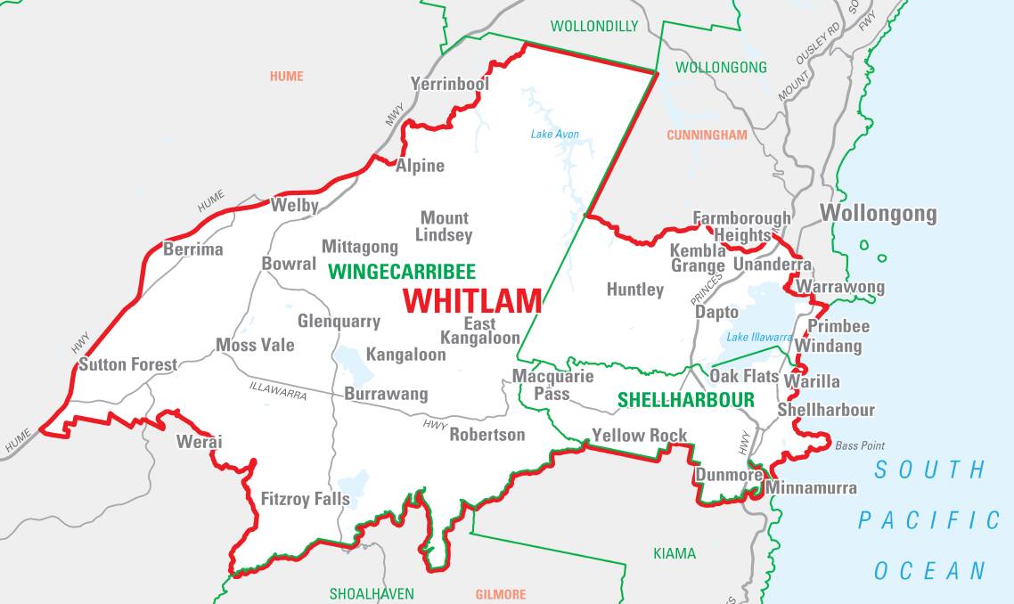REDISTRIBUTION: Whitlam gains 209 people from around Unanderra (formerly Cunningham), but loses about 8000 voters around Port Kembla and Warrawong to Cunningham. The entire Shellharbour City Council area sits in Whitlam.