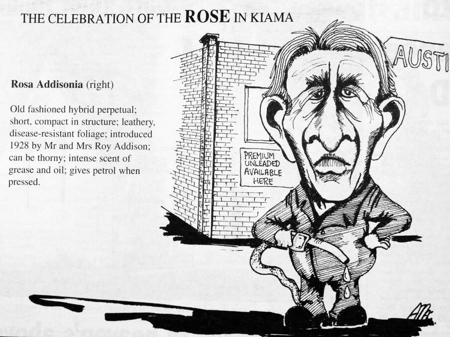 A cartoon run in the Kiama Independent in 2003 of 'The Rose of Kiama' by Allan Mackay.