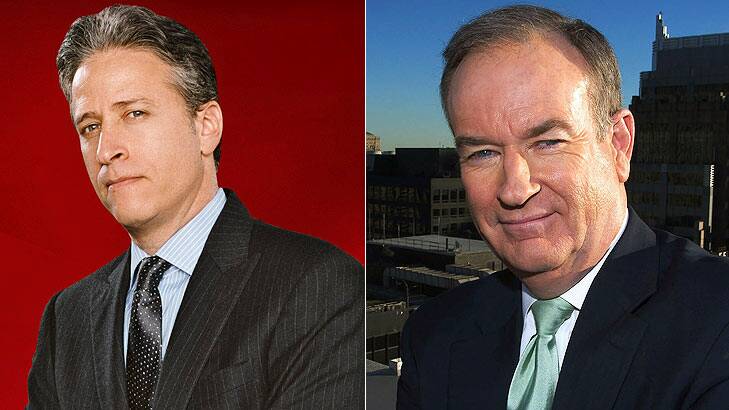 Sparring partners: Jon Stewart and Bill O'Reilly.