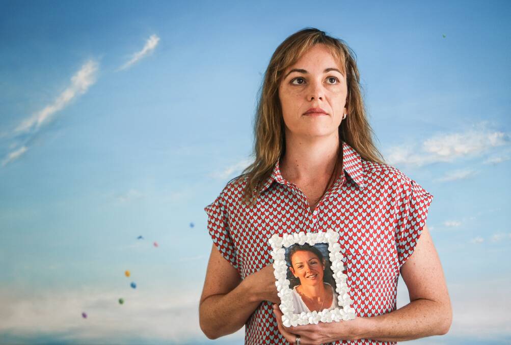 Tennille Shelley, who is part of a melanoma support group which helps people with melanoma and their carers, lost her sister Carrine last year. Picture: DYLAN ROBINSON