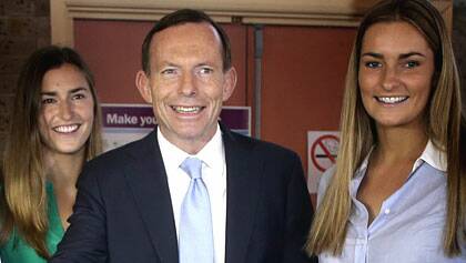 Tony Abbott with his daughters